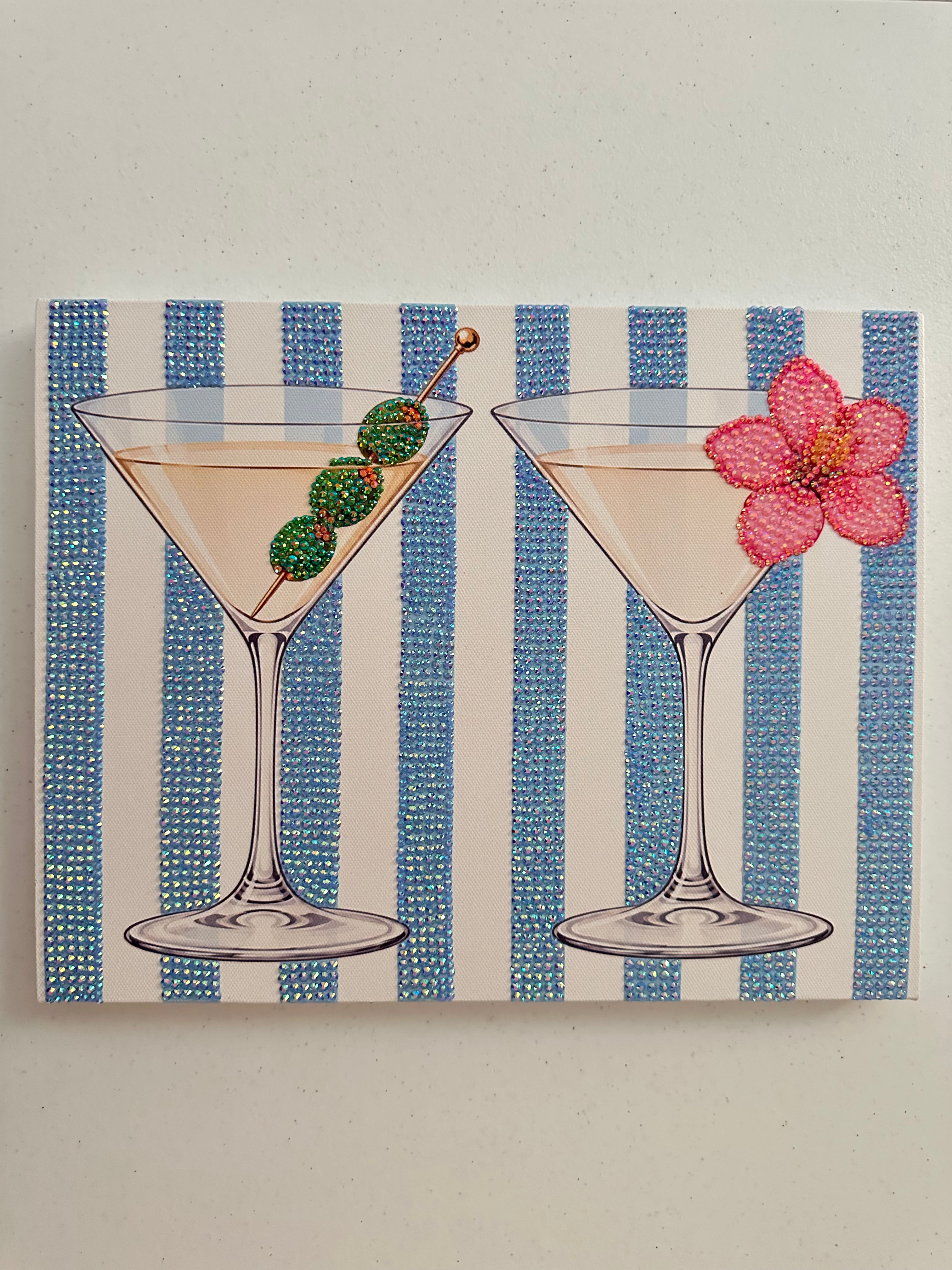 Double Martini Blue Stripped Kit